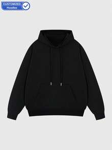 Custom Men's Hooded Sweatshirt - Add Your Own Text And Images (Family Photo/Selfie/Pet Photo/Friend Photo)To Design Your Personalized Printed Sweatshirt, Men Tops ,Fall Tops ,Custom Top,Custom Sweatshirt,Winter Clothes,Personalized Custom , Long Sleeve,The Best Gift Ornamental,Dawg Stylish,Fashion,Hipster,Contracted,Easy Costume,Modest Fashion,Minimal Chic,Casual Custom,Unique,Personalized Ideal Gifts For Him Family,Boyfriend,Friends,Children,Customized Men Clothing - Black - View 3