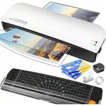 YUGUO HOME - Laminadora Enmicadora Térmica 5 en1,A4 Máquina Laminadora+Cortador de Papel+300 Hojas Laminadoras,Laminador Térmico con Recortadora de Papel y Redondeadora de Esquinas - SL289 - Ver 13