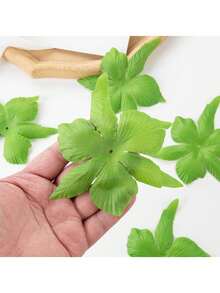 10/20/30/40/50/100pcs Rose Peony Flower Tray Silk Mesh Handmade Material Rose Simulation Silk Flower Tray Handmade DIY Peony Leaves 12cm