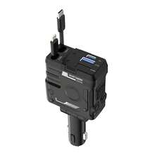 W&O Retractable Car Charger With Extendable Cable (31.5 Inches), 4-In-1 Super Fast Car Charger With Dual USB Ports, Compatible With 15/14/13/12/11 Pro Max, IPad, Pixel And More, Practical Gift, Christmas Gift - Multicolor - View 11