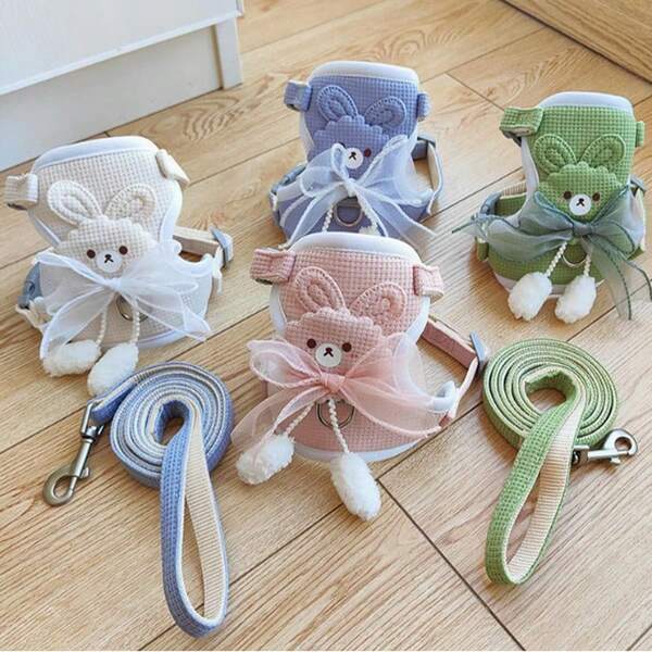 Cat Leash Anti-Escape Outdoor Pet Harness Dog Leash Adjustable, For Pet Use Only