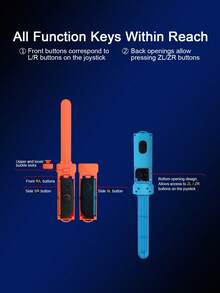 2个/套 天空之剑体感控制Joy-Con手柄，适用于Switch 2 - 彩色 - 查看 4