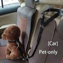 1pc Dog Car Belt Reflective Webbing Retractable Leash, Pet Cat Vehicle Travel Harness Lead,Lovely Pet Leash Pet Dog Seat Belt Leash Adjustable Pet Dog Cat Safety Leads Harness Car Vehicle Nylon Fabric Seatbelt Strap