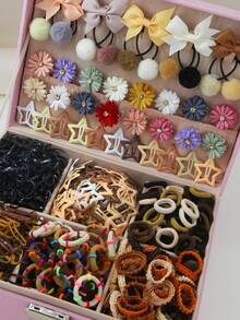 875件/套女童蝴蝶夹咖啡色刘海发夹幼儿发夹休闲百搭适合日常使用