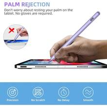 Apple Pencil For  Air 5/4/3rd & Pro 11/12.9 Inch, Purple With Palm Rejection & Tilt Sensitivity, Magnetic Stylus - Màu tím - Xem 2