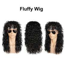 8 Piezas Disfraz de Rockero de los 70s 80s Peluca de Heavy Metal Hombre Mujer Peluca Hippie con Gafas Guantes Punk Mangas de Tatuaje para Accesorios de Fiesta Punk de los 80s, Peluca Larga, Gafas, Barba, Pañuelo, Guantes, Brazos con Flores, para Disfrazarse en Fiestas de Halloween - Multicolor - Ver 5