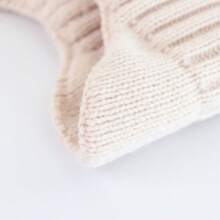 Knitted Baby Bear Ears Hat Scarf Set Thermal Lined Toddler Kids Hats Soft Knit Beanie For Infant Boys Girl Warm Winter Hat Caps - Bear Ear Scarf Two Piece Set - View 6