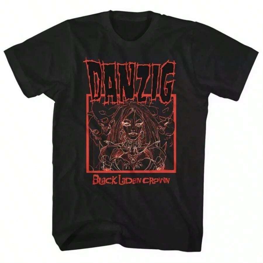 Danzig Black Laden Crown Men T-Shirt Black Unisex All Sizes S-5XL - 黑色 - 查看 1