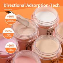 6pcs Translucent Nude Pinkish Dip Powder Set - Achieve Salon-Quality French Nail Art With Milky Jelly Effect, Clear Dipping Powder For DIY At-Home Manicure - Easy To Use, Long-Lasting, Fit For Salon-Quality Nails At Home - 彩色 - 查看 4
