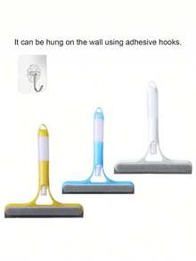 Dụng cụ vệ sinh kính đa năng 3 trong 1 có vòi phun, nhựa Polypropylene (PP), dùng cho phòng tắm, nhà bếp, phòng khách, phòng ngủ, nhà vệ sinh - Dụng cụ cạo gương và cửa sổ hiệu quả - Nhiều màu - Xem 3