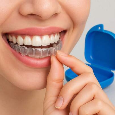 Kit Placas Bruxismo Moldeira de Silicone Molde Caseiro Aparelho Protetor Inferior e Superior + BRINDE Estojo