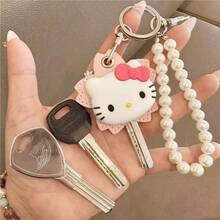 Sanrio Sanrio 1 szt., śliczny brelok do kart Sanrio Hello Kitty z kreskówkową grafiką, ochraniacz na karty, okrągłe etui na karty, odpowiedni na Halloween, Boże Narodzenie, prezent na ukończenie szkoły, wystrój domu, prezenty dla dziewczyny, drobne upominki, upominki na imprezę, prezenty urodzinowe dla przyjaciół, prezenty na ukończenie szkoły dla kolegów z klasy, artykuły szkolne, breloki na Halloween, pomysły na prezenty na Dzień Nauczyciela, akcesoria do toreb, smycze z uchwytem na identyfikator, akcesoria samochodowe, zawieszki do toreb