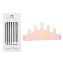 6 支/盒装生日蛋糕蜡烛派对蜡烛长杆金线铅笔蜡烛细长蜡烛烘焙蜡烛 - 彩色 - 查看 15