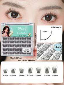 60pcs/Box Mermaid Segmented False Eyelashes, Fashion DIY Personal Makeup Daily Use Fake Lasheslash Clusters,Eyelash Clusters,Individual Eyelashes,Lashes,Fake Lashes - C - View 10