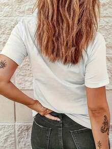 Stylish Women's Black T-Shirt with Intricate Hamsa Hand & Eye Design - Elegant Cotton, Short Sleeve, Round Neck, Machine Washable - Perfect for All Seasons