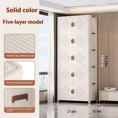 3/5 Kunststoff Aufbewahrungsschrank, multifunktionaler Hochkapazitäts-Rollcontainer mit Rädern, modern-klassische platzsparende Aufbewahrungseinheit, Nachttisch, Aufbewahrungsbox für Zuhause für Schlafzimmer, Wohnzimmer, Büro, Kleiderschrank, Badezimmer