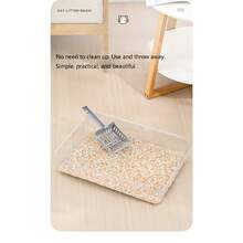 1 Piece Disposable Semi-Open Cat Litter Box, Convenient For Cats To Use Outdoors And In The Car, Portable And Disposable Design, Suitable For Slouchy Pet Owners, Leak-Proof Cat Litter Box, Suitable For Traveling With Pets - Multicolor - View 3