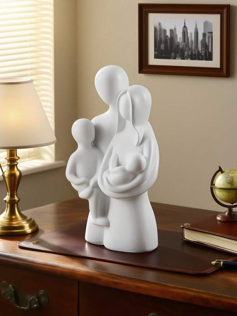 Scultura di coppia in abbraccio, decorazione per la casa, statua d'amore romantica moderna, adatta per ufficio, libreria, decorazione da tavolo (Coppia in abbraccio bianca)