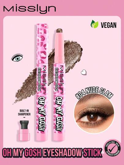 Misslyn Matita ombretto "OH MY GOSH", ombretto in stick impermeabile e glitterato, formula setosa che scivola e si fonde facilmente sulla pelle, alta pigmentazione, disponibile in finish sfumati, glitterati e metallici, lunga durata, impermeabile, vellutato