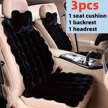 3pcs Plush Car Seat Cushion Set, Warm Fuzzy Seat Covers For Winter - 均碼 - 查看 18