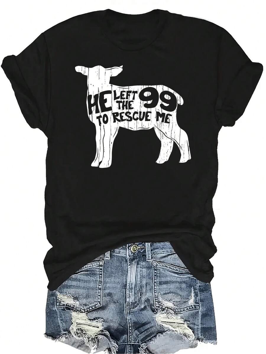 Camiseta "Dejó los 99" para mujer y unisex, de verano, casual, transpirable, con personalidad, cuello redondo, manga corta, ropa de calle, versátil, adecuada para adolescentes y adultos - Negro - Ver 1