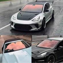 Car Window Tint 80% VLT 80 Percent Chameleon Red Window Tint Roll 20" Inch X 10'Ft Automotive Window Film For Sun And Glare Protection UV Heat Blocking Scratch Resistant