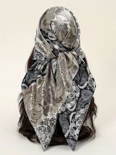 1pc Bandana With Paisley Print, Versatile Headband/Neck Scarf/Headtie