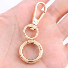 2 Stücke Drehwirbel-Karabinerhaken, Doppelöffnungs-Drehwirbel-Schnappverschluss Metallkarabiner mit Feder-O-Ringen -Karabinerverschluss für Schlüsselanhänger, Taschen, Geldbörsen, Lanyards, DIY-Basteleien