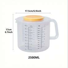 带盖和量杯的多功能搅拌碗 - 塑料材质，非常适合沙拉和烘焙 - 透明色 - 查看 12