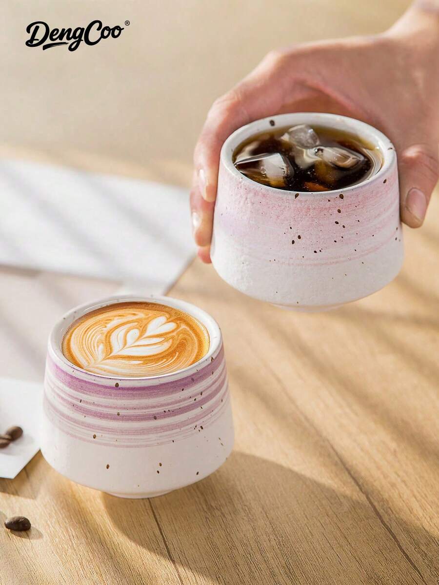Dengcoo 1 件陶瓷杯、浓缩咖啡杯、茶杯、咖啡配件,非常适合卧室、客厅、下午茶、咖啡厅或酒店使用 - 咖啡杯 - 查看 1