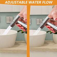 Premium Stainless Steel Bidet Sprayer Shattaf Bathroom Toilet T-Adapter Hose Kit - 銀色 - 查看 7