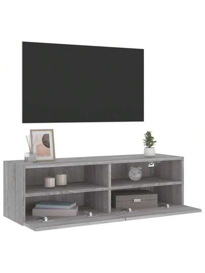 VidaXL TV Wand Unit 100x30x30 Cm Processed Wood Grijs Sonoma view 5