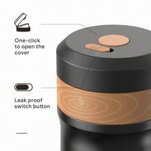 آلة صنع القهوة الفرنسية المحمولة، زجاجة عازلة للحرارة للسيارة، آلة صنع القهوة الفرنسية للسفر مع كوب شاي/قهوة فريد من نوعه مصنوع من الفولاذ المقاوم للصدأ مع نظام ترشيح، مناسبة للتخييم، سعة 320 مل، عزل حراري لمدة 8 ساعات، تخزين بارد لمدة 12 ساعة، جدار إناء من الفولاذ المقاوم للصدأ 304 مزدوج الطبقة للحفاظ على درجة الحرارة لفترة طويلة