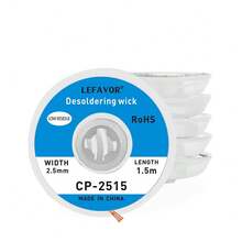 1pc 2.0mm Wide X 59.06 Inch (Approx. 1500mm) Long Professional Grade Desoldering Braid, Designed For Precision Electronics Repair. Made With 99.99% Oxygen-Free Copper Wires In Multi-Layer Braided Structure, With PTFE Anti-Oxidation Coating For Fast Heat Conduction And Efficient Solder Absorption.