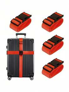 1/2 Pieces Of Minimalist, Stylish And Multi-Functional Adjustable Colorful Security Straps For Luggage. These Are Straight-Shaped And Vibrant Luggage Straps, Lock-Free Luggage Binding Straps Suitable For Outdoor Use.