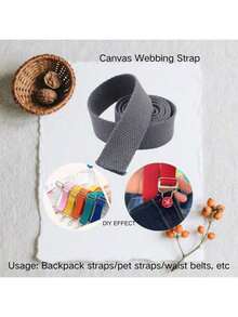 1pc 2yards Webbing Strap Canvas Polyester Ribbon For Knapsack Strapping Bags Crafts DIY For Christmas Decoration