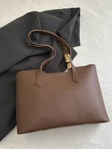 新款奢华高端图案多功能女士单肩包/手提包 - 咖啡 - 查看 8