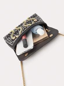 Túi dạ hội sang trọng, lấp lánh, quyến rũ, thanh lịch, tinh tế, yên tĩnh dành cho tiệc tùng, đám cưới, dạ hội, tiệc tối/tiệc tối, kết hợp với váy cưới, váy trang trọng, váy dạ hội, váy sinh nhật - màu đen - Xem 7