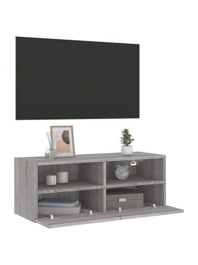 VidaXL TV Wand Unit 80x30x30 Cm Processed Wood Grijs Sonoma Oak view 6