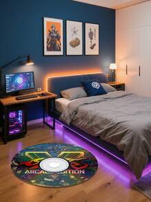 1 covor personalizat cu CD-uri de jocuri - personalizați cu jocul dvs. preferat, fabricat din cașmir artificial, moale și confortabil, perfect pentru jucători, decor unic pentru casă, ideal pentru camera de jocuri, camera de zi, dormitor