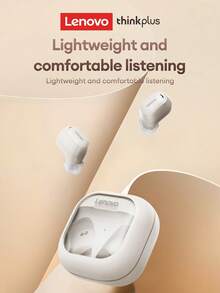 Lenovo EA200 蓝牙耳塞，半入耳式 HIFI 音质，5.4 带麦克风，高清通话，音乐，运动，游戏，低延迟，佩戴舒适，智能降噪，电池续航时间长，无线耳机 - 白色 - 查看 12