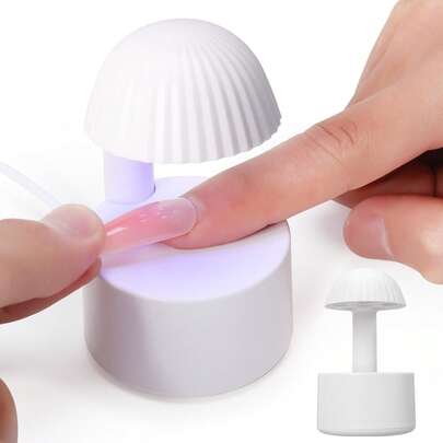 迷你UV LED美甲灯，6颗LED灯珠，Type-C充电，便携式智能感应美甲灯，美甲护理工具