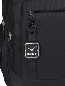 Sac à dos en nylon à compartiments multiples avec imprimé lettres pour hommes, peut contenir un ordinateur portable professionnel de 15,6 pouces, sac scolaire léger à plusieurs poches, grand sac de voyage, sac de jour pratique pour les navettes, sac multifonction pour les livres, convient aux étudiants, collège, lycée, voyages d'affaires, vacances, trajets quotidiens, sports de plein air, cadeaux d'anniversaire, cadeaux de Noël, Mochilas