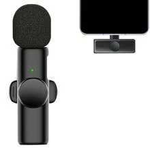Wireless Mini Lavalier Microphone Compatible With IPhone And IPad - Wireless Dual Microphone, Plug And Play, 2.4G Ultra-Low Latency, Built-In Noise Reduction Chip, 5 Hours Working Time, Suitable For Two-Person Creation, (50mAh Rechargeable Battery) - Black - View 18