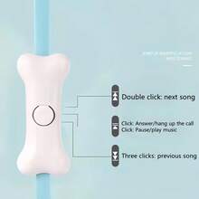 Cute Cat Paw Wired Headphones With Built-In Microphone, HD Calls Compatible With IPhone, Laptop, And MP3 Players - Lightweight Design Suitable For Students, Compatible With All 3.5mm Interfaces - 粉色 - 查看 8