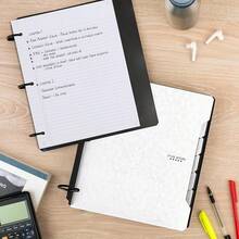 carpeta de 1 pulgada con pestañas, cuaderno y carpeta de 3 anillos todo en uno, azul (29328AD2) - Blanco - Ver 2