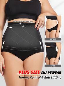 FLARIXA Plus Size Seamless Super High Waist Shaping Panties Slimming Tummy Control Waist Trainer Body Shaper Shapewear For Women Underwear Women's Underwear Sheath Flat Belly Woman Lingerie Briefs Butt Lifter