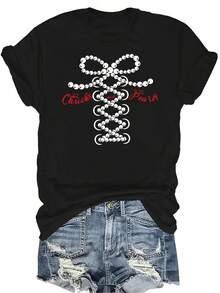 Camiseta unisex de Chuck y Pearl, de verano, casual, transpirable y con personalidad. Cuello redondo, manga corta, estilo urbano y versátil, adecuada para adolescentes y adultos - Negro - Ver 1