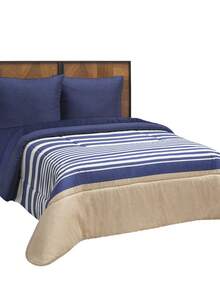 Home Elephant Extra Soft Microfiber Duvet Set For Double And King Size With Sheets Included, Various Models - Beige - View 2