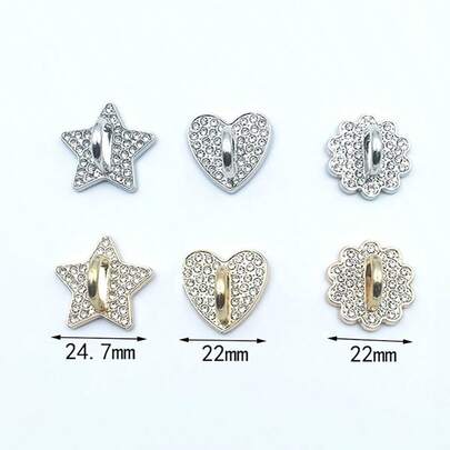 2 st metallstrass DIY-telefonskal dekorationstillbehör, självhäftande hängebas, hjärta, stjärna, blommönster, universell upphängningskrok